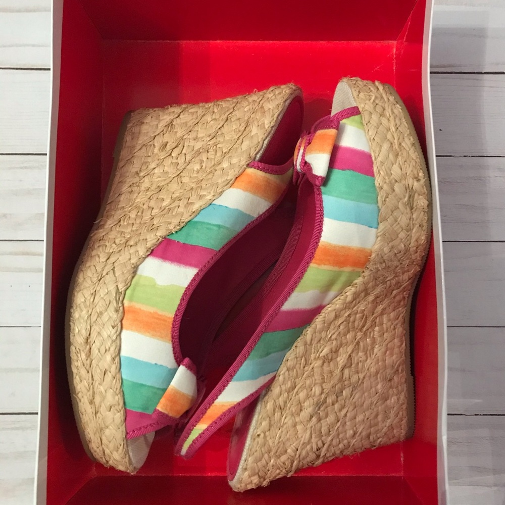 COACH Grace Watercolor Stripped Sandals